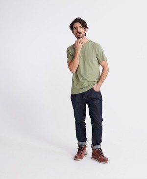 Superdry Organic Cotton Standard Label Férfi Pólók Zöld | MTDEJ5419